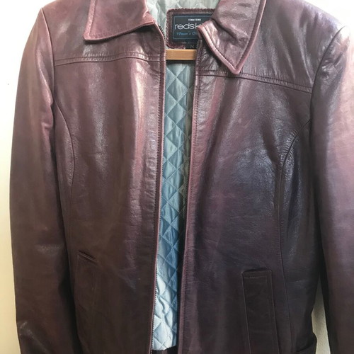 Redskins leather jacket brown like new, size M