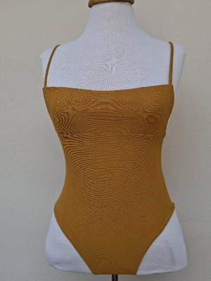 One-piece swimsuit, yellow, size S