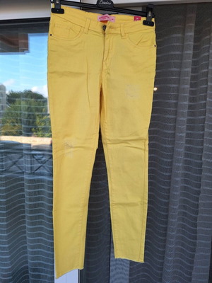 Yellow Pink Woman pants small new for spring and summer