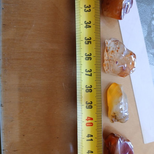 Carnelian stones with hole for jewelry making, like new