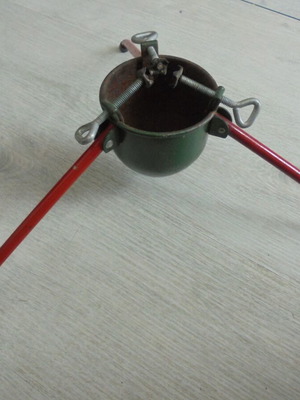 Old Metal Tripod Stand with Three Clamps used