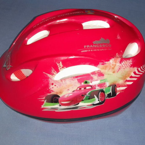 Cars children's bicycle helmet, red with Lightning McQueen design, 51-54 cm