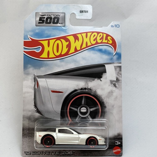 2012 Chevrolet Corvette Z06 white Hot Wheels Factory 500 hp