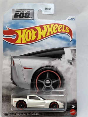 2012 Chevrolet Corvette Z06 white Hot Wheels Factory 500 hp
