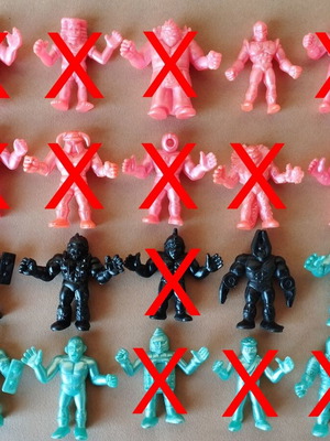 Cosmix aliens used, pack of 8 figures (El Greco)