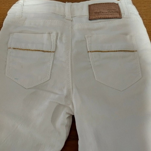 Girls' skinny pants size 4 years like new, pink and white