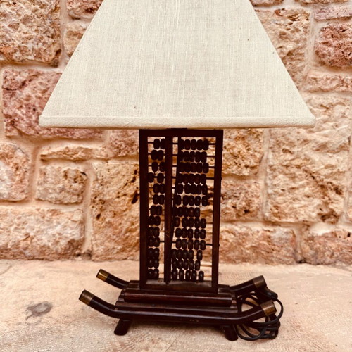 Chinese abacus table lamp 1950s new