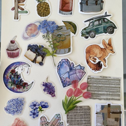 Stickers and scrapbook paper pack new, 40 pcs