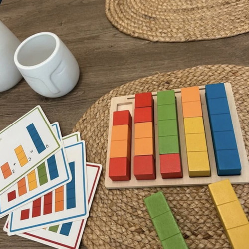 Montessori counting cube board