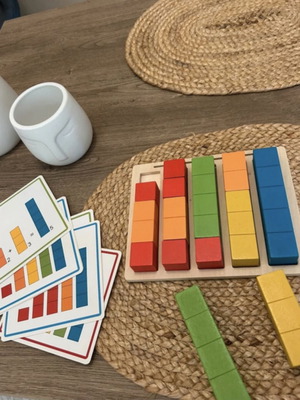 Montessori counting cube board
