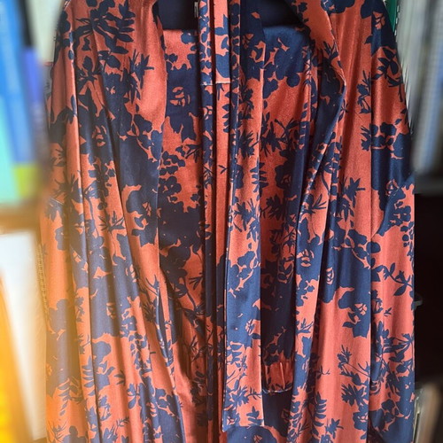 Abstracto set με kimono-pants σαν καινούργιο, πορτοκαλί και μπλε