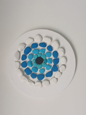 Evil Eye Mandala Handmade Coastal Decor new