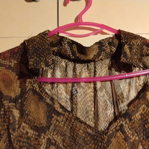 Zara transparent crop top like new, beige and brown, size L