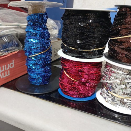 Sequins by the meter in various colors, new