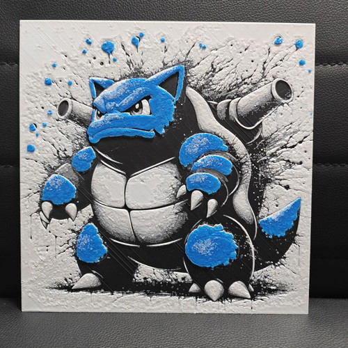 3d embossed Pokemon Blastoise image new