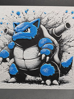 3d релефно изображение Pokemon Blastoise ново