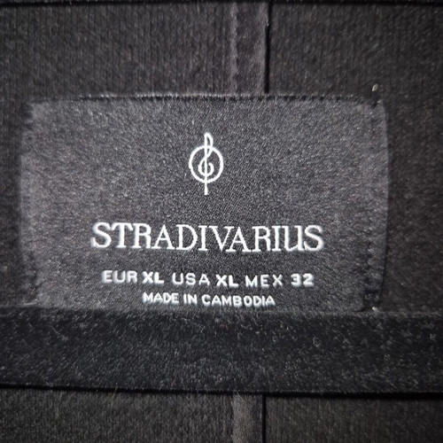 Stradivarius black long coat XL, oversized fit