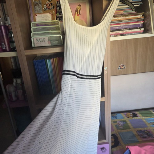 Summer dress Mini Raxevsky like new, cross back straps, black and white