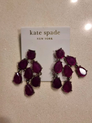 Σκουλαρίκια Kate Spade σε άριστη κατάσταση, ροζ και μωβ