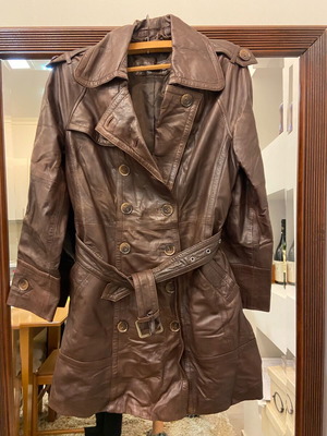 Vintage brown trench coat used Raxevsky size L