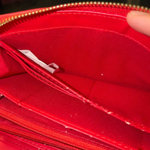 Valentino wallet used, red