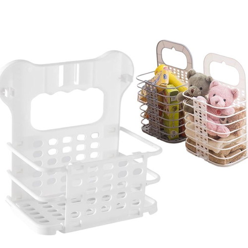 Foldable adhesive basket gray new general use