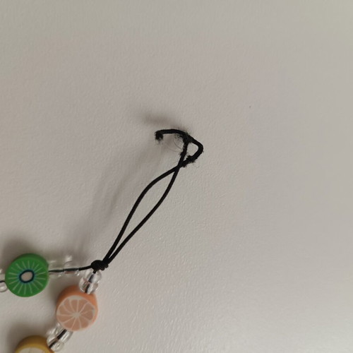 Charm phone lanyard with colorful beads used