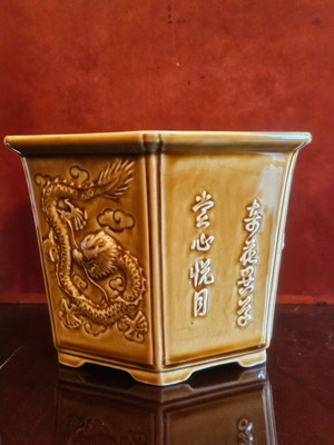 Vase-Planter used with Chinese designs