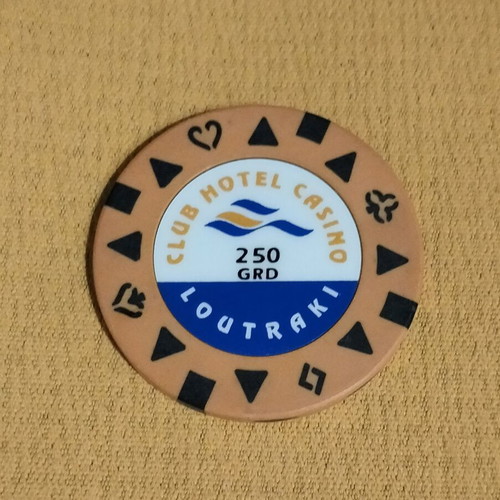 Casino Loutraki collectible chips in drachmas, set of 3