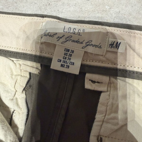 H&M khaki fabric men's pants, size S