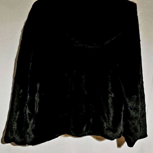 Zara black eco fur like new, size L