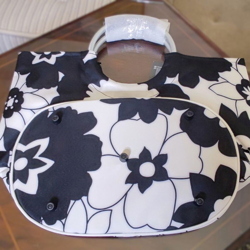 Large Beach Bag shopper new, black and white