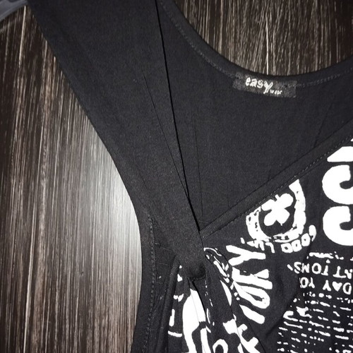 Maxi dress newspaper print like new, Easy, black and white