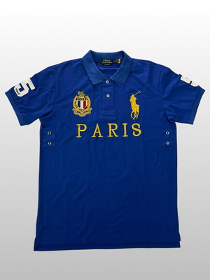 Polo Ralph Lauren Paris blue polo shirt size L