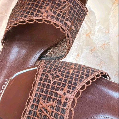Louis Vuitton mules with low heel, new, brown, size 41