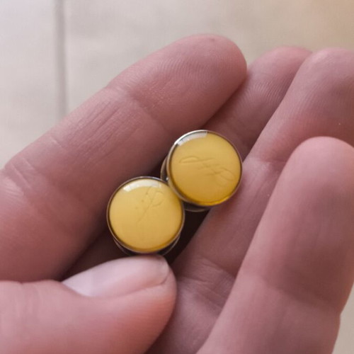 Hugo Boss cufflinks yellow like new