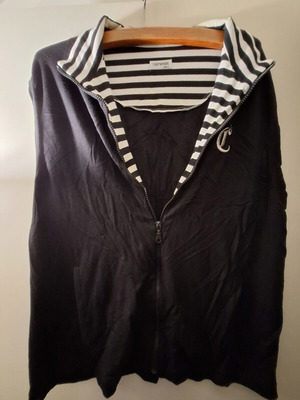 Genesis sleeveless cardigan, blue cotton