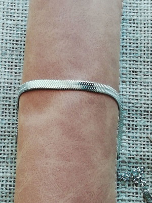 Steel bracelet chain silver color new