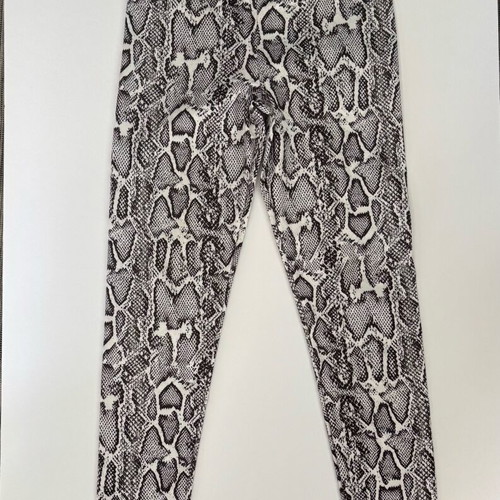 Kendal + Kylie Snake Print Leggings Like New, White and Grey