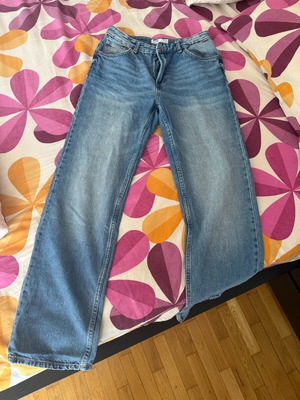 Bershka straight fit jeans new, blue, size M