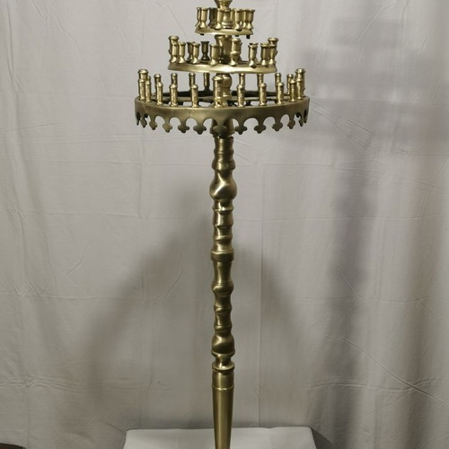 Brass candle stand used, 50 candles, 1950 era