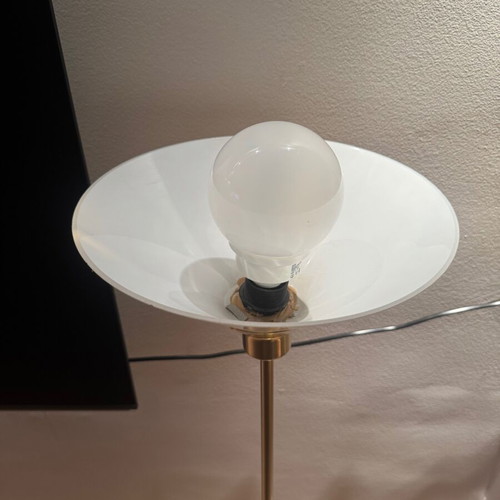 IKEA floor lamp vintage used, gold-plated, 1.32m, 20W bulb