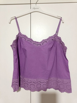 Top Regalinas cotton with adjustable elastic straps like new, purple, S/M