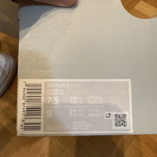 Nike Air Force 1 sneakers used, size 40.5, white