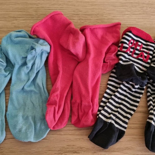 Calzedonia socks used, pack of 3 pairs pink and turquoise