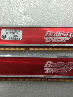 DDR3 2x2GB 1333MHz 7-7-7-24 Ballistix Tracer употребяван с червен led