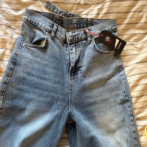 Trendyol high-waisted jeans new, size small, blue