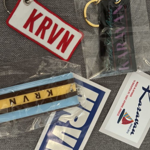 Karavan keychain set with gift stickers, new