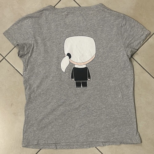 Karl Lagerfeld Women T-Shirt Grey Melange Karl Ikonik Graphic Size S like new