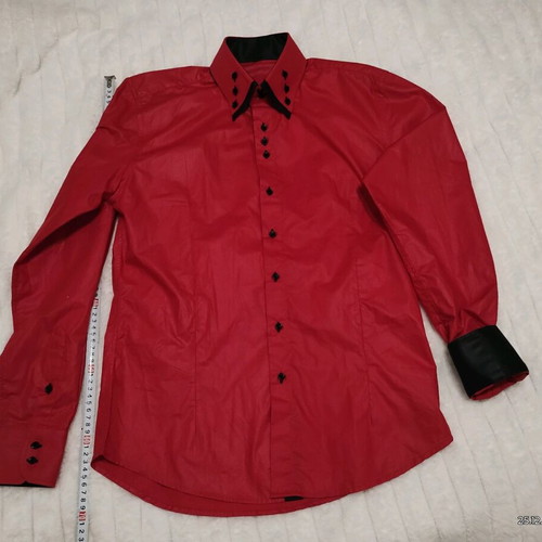 Men's shirt like new, size S, M, black and red